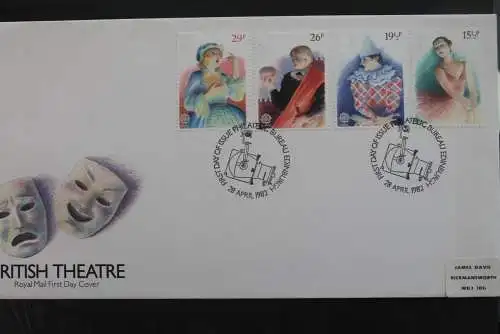 Großbritannien, Europa Marken 1982; FDC; MiNr. 914-17