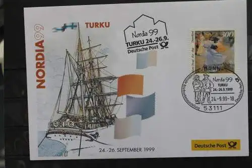 Deutschland 1999; Ausstellungsbrief NORDIA 99 Turku - Johann Strauß