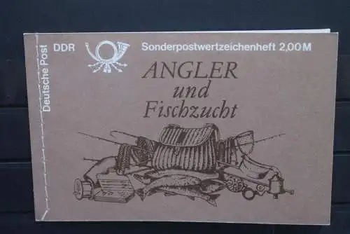 DDR 1988; MH Süßwasserfische; MiNr. 9 w 1; glänzender Gummi; ESST