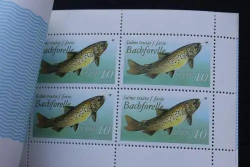 DDR 1988; MH Süßwasserfische; MiNr. 9 v 1; matter Gummi; MNH