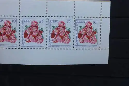 DDR 1972; MH Rosenausstellung; MiNr. 6 I 2; MNH