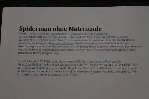 Deutschland 2022; Freimarke:Welt der Briefe 85 C.; MiNr. 3652; ohne Matrix Code; gestempelt