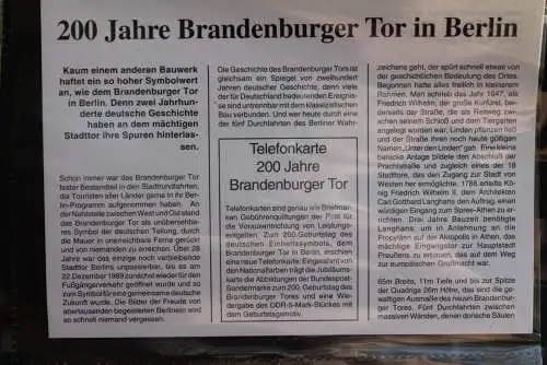 Deutschland 1991; 200 Jahre Brandenburger Tor mit Motivbrief