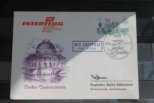 DDR 1987; Ganzsache 750 Jahre Berlin - Interflug; SST