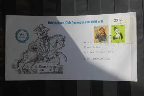 Deutschland 1992; Postreiter 1650; Mischfrankatur