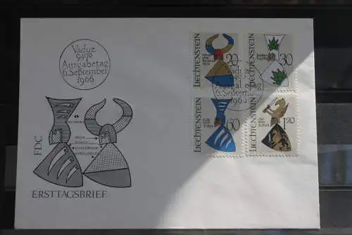 Liechtenstein 1966; Heraldik; MiNr. 465-68 auf FDC