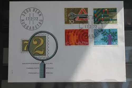 Schweiz 1972; Sonderpostmarken; MiNr. 964-67 auf FDC