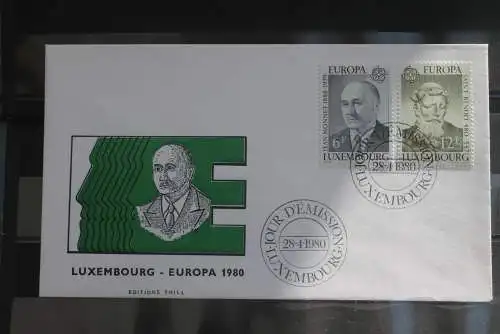 Luxemburg 1980; Europamarken auf FDC, MiNr. 1009-10