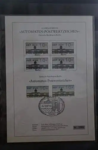 Berlin 1987; Automatenmarken; MiNr. 1; 10 Pf. auf Schwarzdruck Karton; ESST