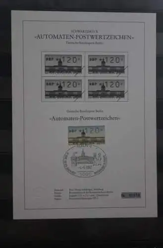 Berlin 1987; Automatenmarken; MiNr. 1; 120 Pf. auf Schwarzdruck Karton; ESST