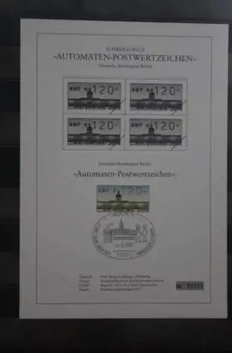 Berlin 1987; Automatenmarken; MiNr. 1; 120 Pf. auf Schwarzdruck Karton; ESST