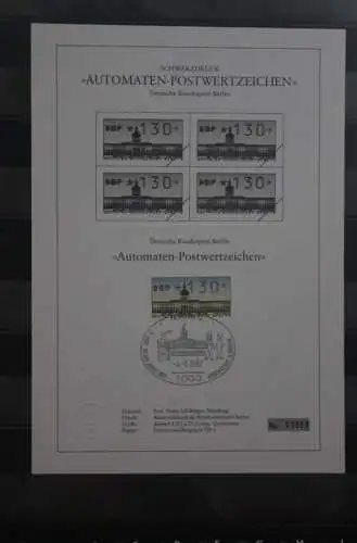 Berlin 1987; Automatenmarken; MiNr. 1; 130 Pf. auf Schwarzdruck Karton; ESST