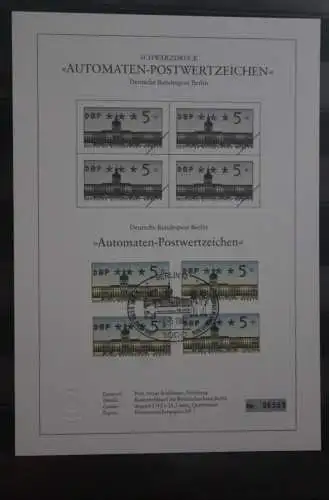 Berlin 1987; Automatenmarken; MiNr. 1; 5 Pf. auf Schwarzdruck Karton; ESST