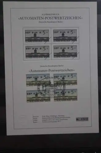 Berlin 1987; Automatenmarken; MiNr. 1; 5 Pf. auf Schwarzdruck Karton; ESST