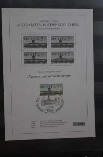 Berlin 1987; Automatenmarken; MiNr. 1; 145 Pf. auf Schwarzdruck Karton; ESST