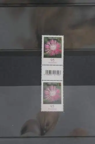 Deutschland 2019; Freimarken: Blumen: Flockenblume 95 . C., senkrechtes Paar mit EAN; ZNr. 50; MNH