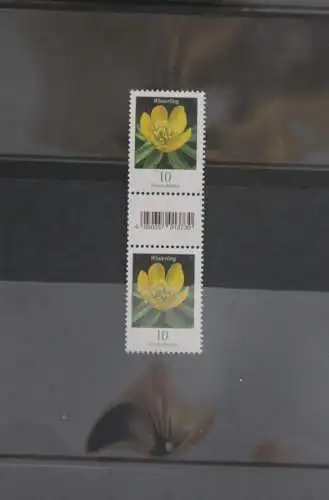 Deutschland 2017; Freimarken: Blumen: Winterling 10 C.; senkrechtes Paar mit EAN; ZNr. 235; MNH