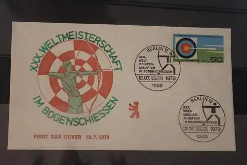 Berlin 1979.; FDC WM im Bogenschießen;  MiNr. 599