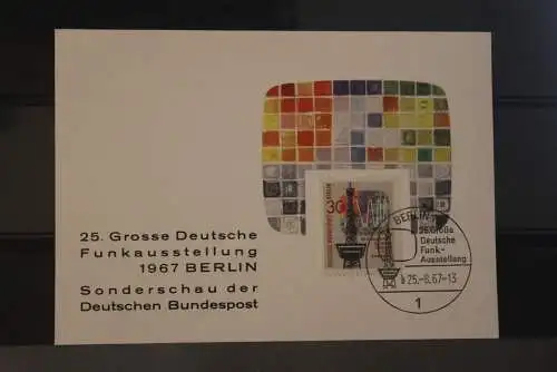 Berlin 1967; 25. Grosse Deutsche Funkausstellung Berlin 1967; SST; Karte der Bundespost Berlin