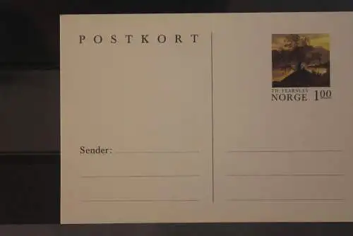 Norwegen vmtl. 1983; Postkarte Th. Fearnley; 1 Kr., ungebraucht