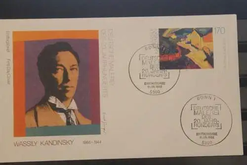 Deutschland 1992; Künstler-FDC, Deutsche Malerei; MiNr. 1617-19; 3 FDC