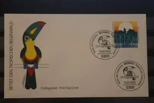 Deutschland 1992; Künstler-FDC, Umweltschutz; MiNr. 1615