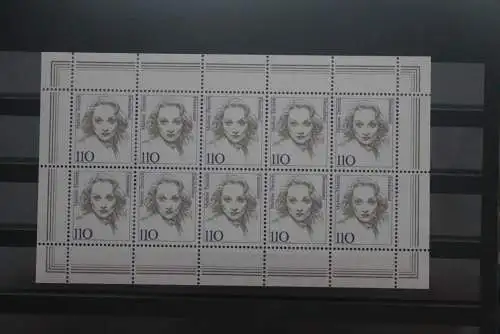 Deutschland 1997; Freimarken Frauen: Marlene Dietrich 110Pf.; MiNr. 1939; Zehnerbogen, MNH