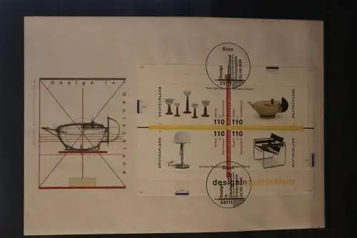 Deutschland 1998; Blockausgabe "Design in Deutschland"; FDC Block 45