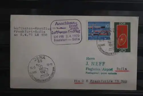 DDR 1970; Lufthansa LH 198; 2.4.70 via Belgrad nach Sofia