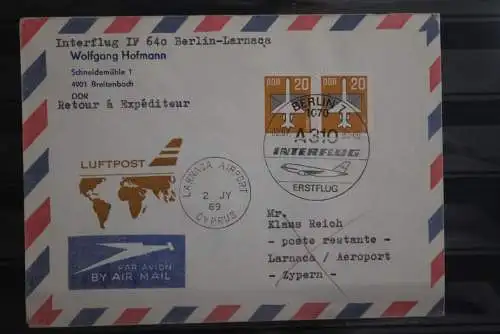 DDR 1989; Interflug IF 640 mit A 310; 2.7.89 Erstflug Berlin-Larnaca