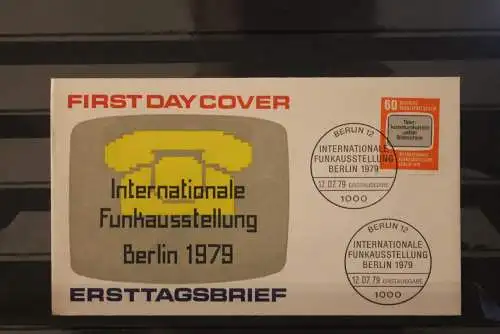 Berlin  1979; Künstler-FDC:Intern. Funkausstellung; MiNr. 600; kleiner Fleck unten, links