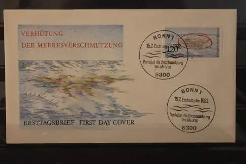 Deutschland  1982; Künstler-FDC: Meeresverschmutzung;  MiNr. 1144