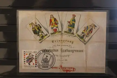 Deutschland  1986; Maximumkarte Skatkongresse; MiNr. 1293