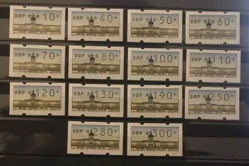 Berlin 1987, Automatenmarken; ATM 1;Tastensatz TS 1; Gerät K631, komplett mit 3 ZN, MNH