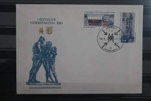 DDR 1981; Leipziger Messe; FDC;  ESST Stempel d