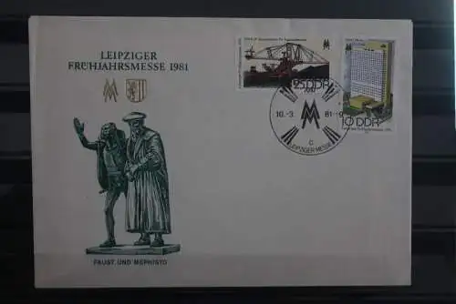 DDR 1981; Leipziger Messe; FDC;  ESST Stempel c