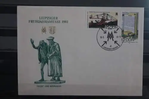 DDR 1981; Leipziger Messe; FDC;  ESST Stempel d