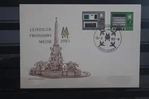 DDR 1983; Leipziger Messe; FDC; FDC-Karte; ESST Messeflughafen, rar