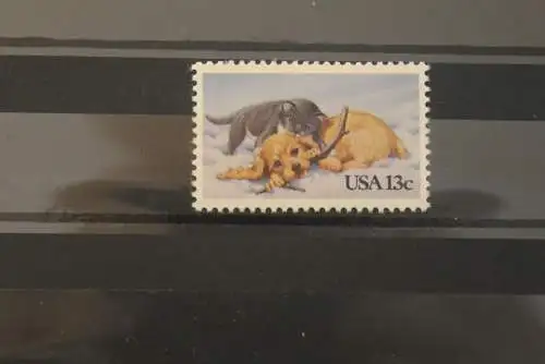 U.S.A. 1982; Grußmarke Katze und Hund 13 C.; MNH, MiNr. 1611