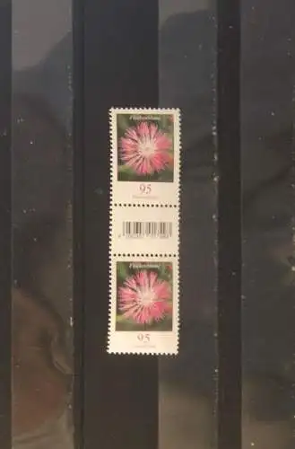 Deutschland; Freimarken: Blumen; 95 C; Flockenblume; MNH; senkrechtes Paar mit EAN