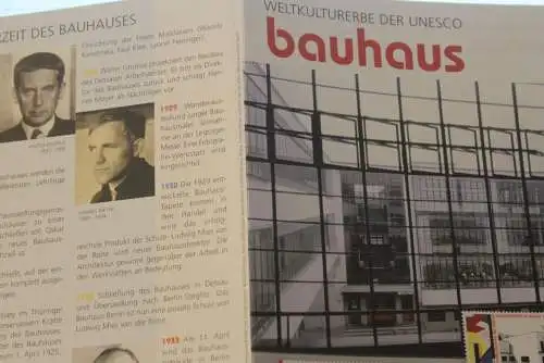 Bauhaus - Weltkulturerbe der UNESCO; Erinnerungsblatt; Gedenkblatt der Deutsche Post 2004