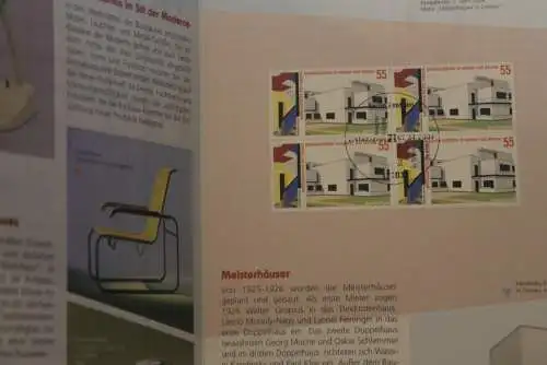 Bauhaus - Weltkulturerbe der UNESCO; Erinnerungsblatt; Gedenkblatt der Deutsche Post 2004