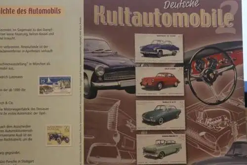 Deutsche Kultautomobile 2; Erinnerungsblatt; Gedenkblatt der Deutsche Post 2003