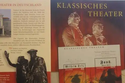 Klassisches Theater; Erinnerungsblatt; Gedenkblatt der Deutsche Post 2004