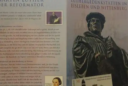 Luthergedenkstätten Eisleben und Wittenberg; Erinnerungsblatt; Gedenkblatt der Deutsche Post 2009