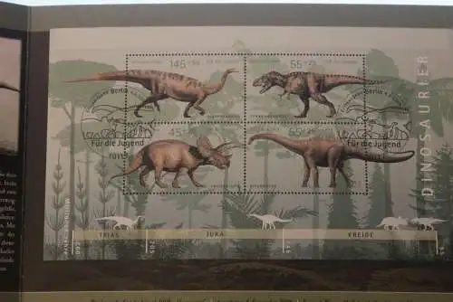 Dinosaurier; Erinnerungsblatt; Gedenkblatt der Deutsche Post 2008