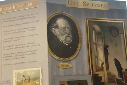 Carl Spitzweg; Erinnerungsblatt; Gedenkblatt der Deutsche Post 2008