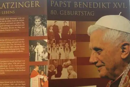 Papst Benedikt XVI.; Erinnerungsblatt; Gedenkblatt der Deutsche Post 2007