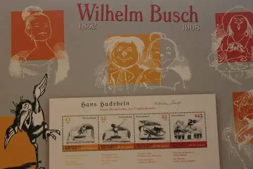 Wilhelm Busch; Erinnerungsblatt; Gedenkblatt der Deutsche Post 2007