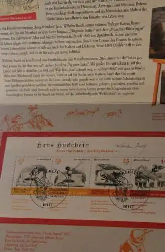 Wilhelm Busch; Erinnerungsblatt; Gedenkblatt der Deutsche Post 2007